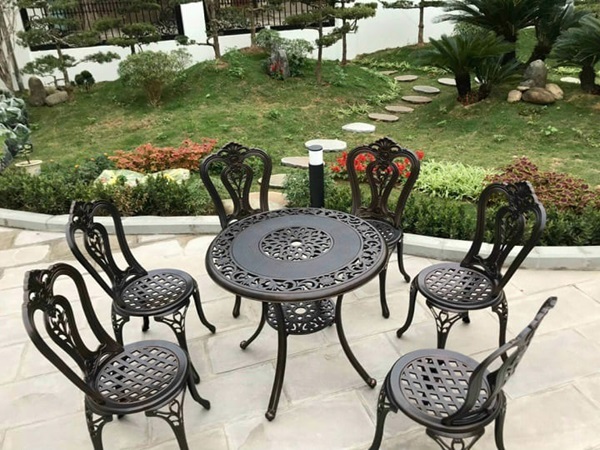 Hình ảnh Tổng hợp các mẫu bàn ghế nhôm đúc đẹp, sang, cao cấp, hot nhất