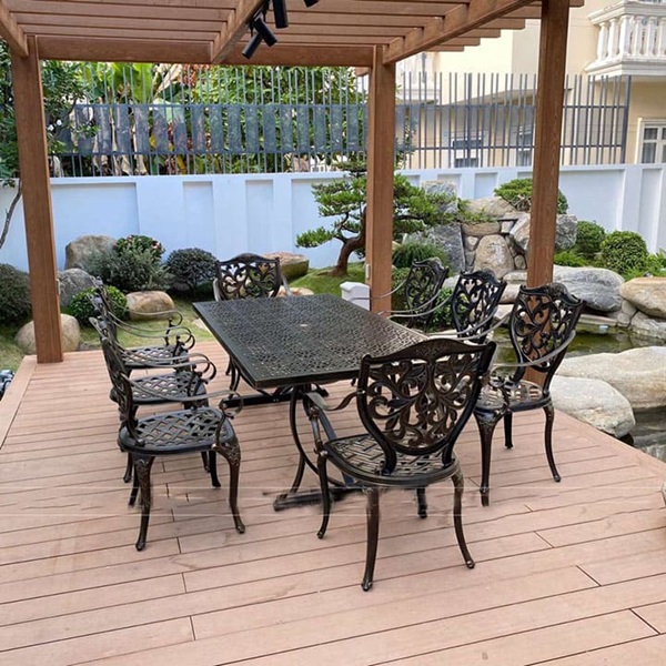 Hình ảnh Tổng hợp các mẫu bàn ghế nhôm đúc đẹp, sang, cao cấp, hot nhất